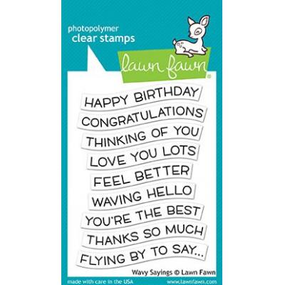 Lawn Fawn Clear Stamps - Wavy Sayings